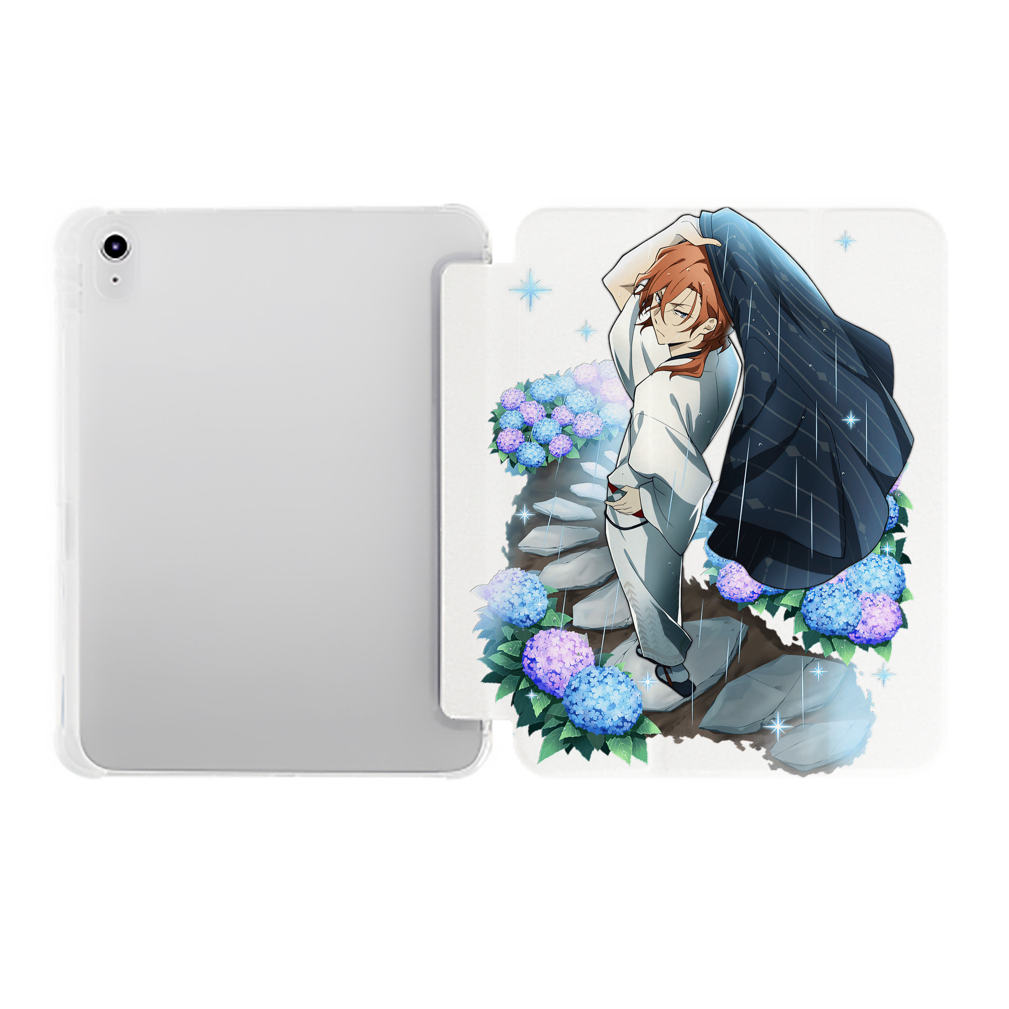 （画像用） 文豪ストレイドッグス Bungo Stray Dogs IPad ケース ペン収納付き 三つ折りスタンド PUレザー×シリコン 対応機種9.5/10.5/10.9インチ